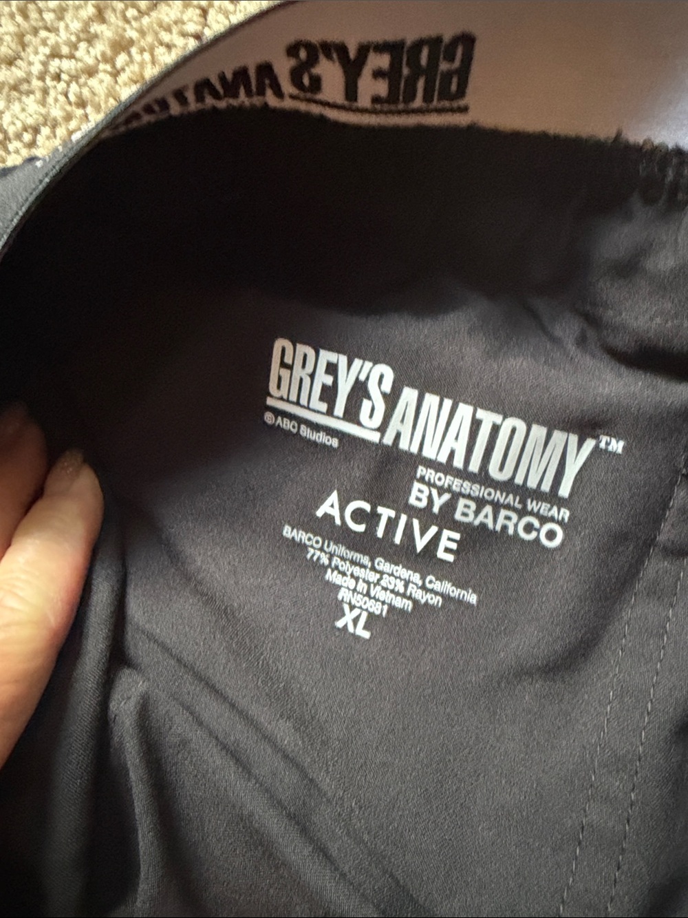 New tags, Grey’s Anatomy, black, active scrub pants size xl - Picture 4 of 4